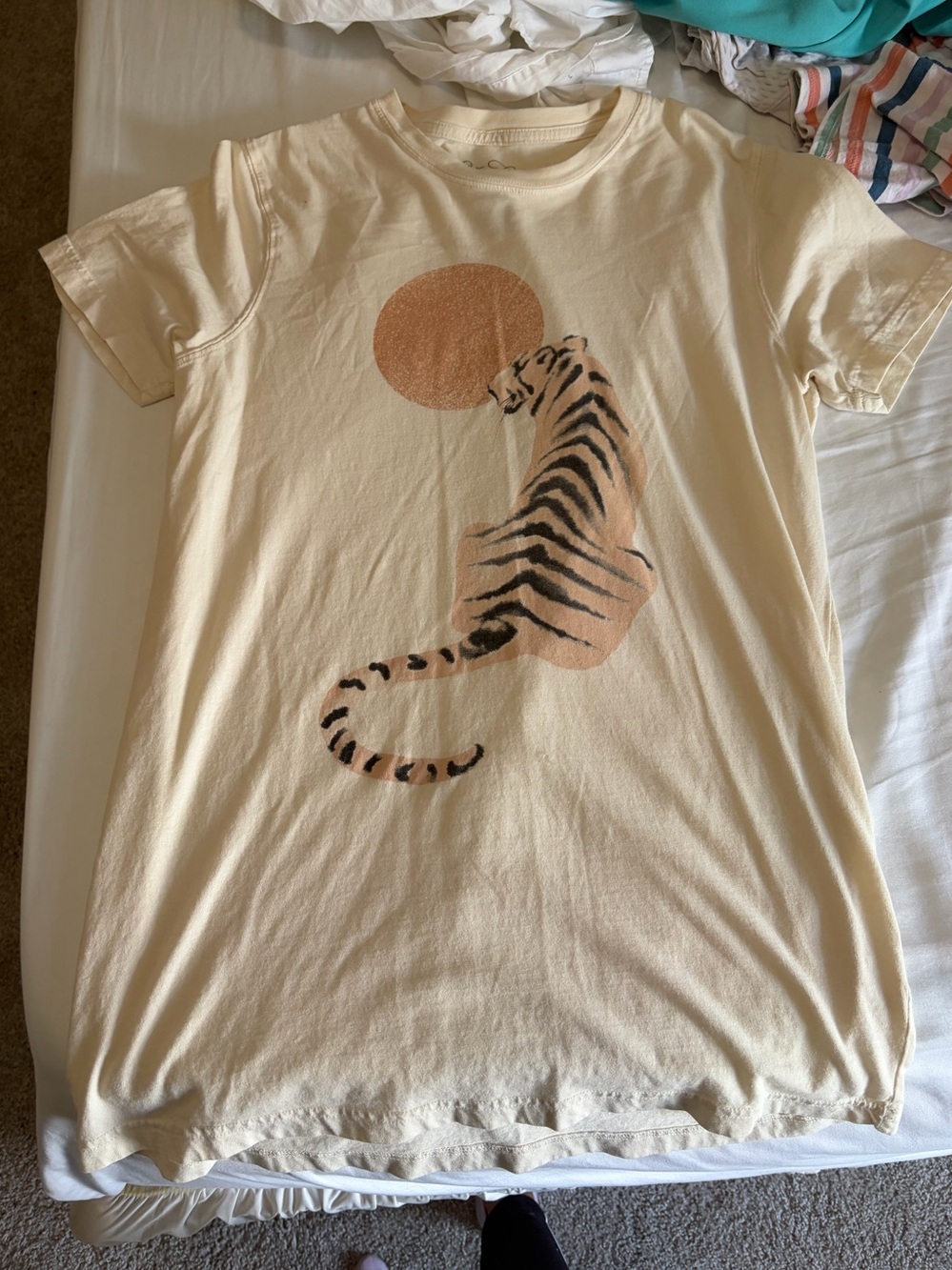 Cream Tiger Graphic Tee